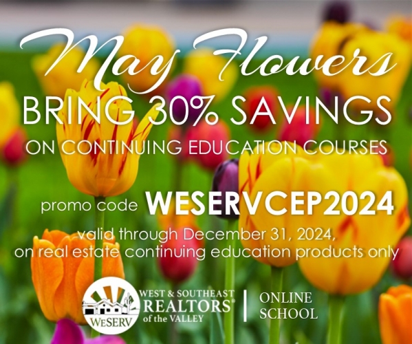 May Flowers Bring You 30% Savings on online CE classes